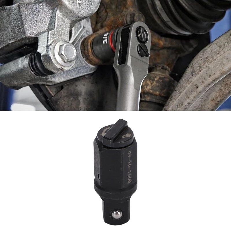 NOENNULL Carbon Steel Ratchet Anvil Adapter with Locking Function High Strength Locking Box Ratchet Adapter Replacement for Fuel Insider Box, Anti Slip Hex Geometr, Quick (3/8 Inches 49-16-1668) - Image 4